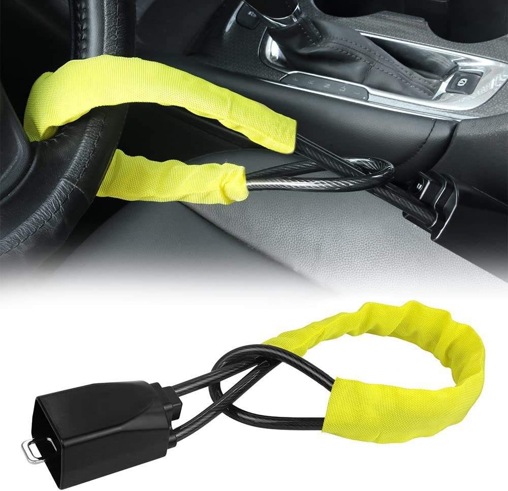 Car Steering Wheel Steel Lock Seat Belt Anti-Theft Lock with Keys (Model: Ljy0240) | OEM Supplier